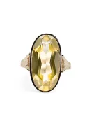 Пръстен Винтидж Жълт перидот 14K жълто злато vrc113y